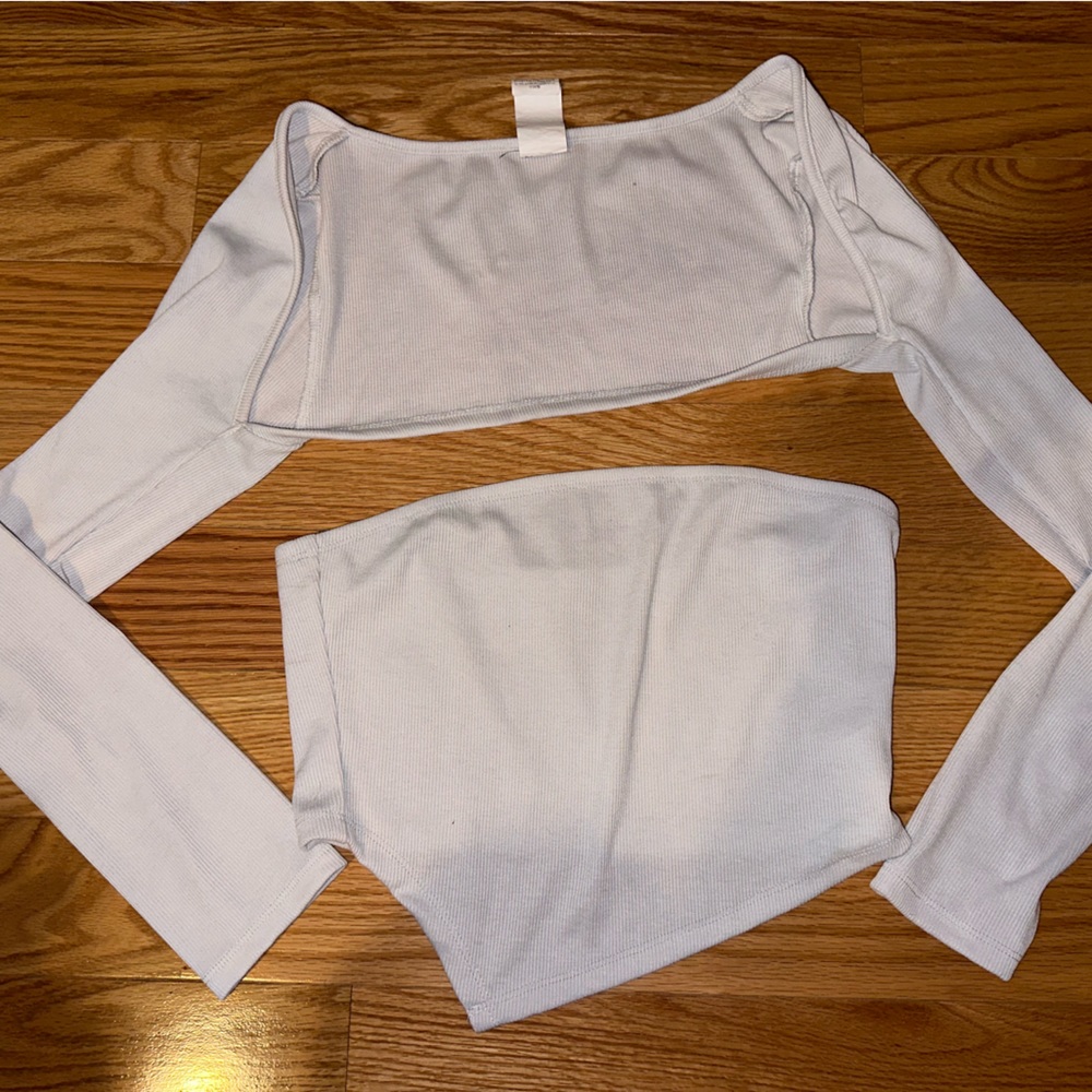 Tube top with cardigan